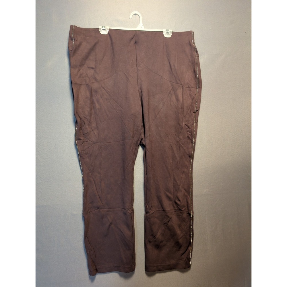 Jingle Belles By Kim Gravel Pants Womens 22WP Brown Stretch Straight Leg Formal